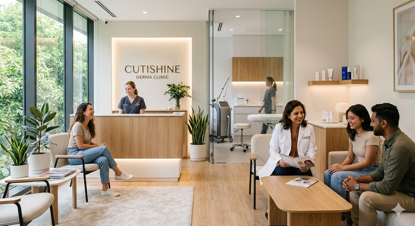 Cutishine Derma Clinic provides a range of dermatological services including laser hair reduction, PRP therapy, and acne treatments tailored for Sushant Golf City residents.
